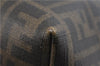 Authentic FENDI Zucca Shoulder Tote Bag PVC Brown 1710D