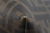 Authentic FENDI Zucca Shoulder Tote Bag PVC Brown 1710D