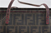Authentic FENDI Zucca Shoulder Tote Bag PVC Brown 1710D