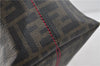 Authentic FENDI Zucca Shoulder Tote Bag PVC Brown 1710D