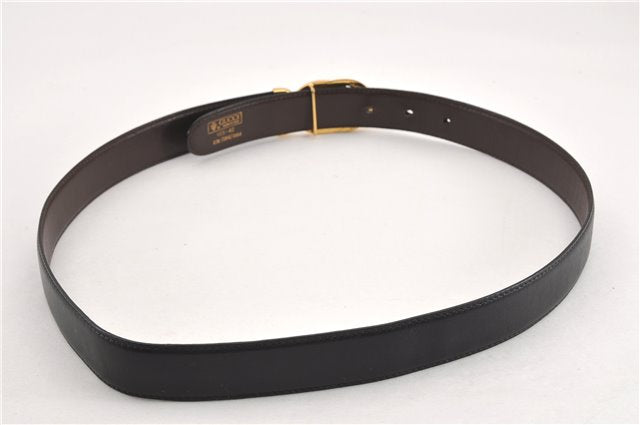 Authentic GUCCI Interlocking G Vintage Belt Leather 32.7-34.6