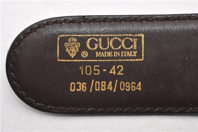 Authentic GUCCI Interlocking G Vintage Belt Leather 32.7-34.6