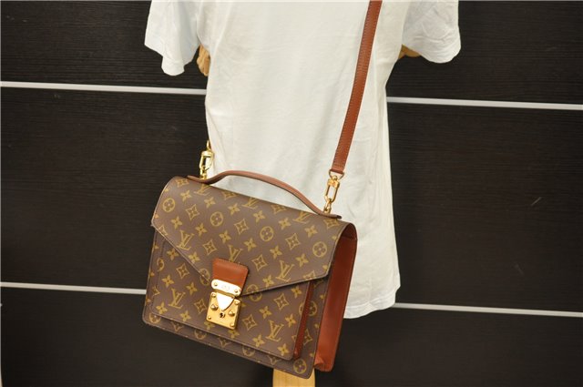 Authentic Louis Vuitton Monogram Monceau 2Way Shoulder Hand Bag M51185 LV 1712D