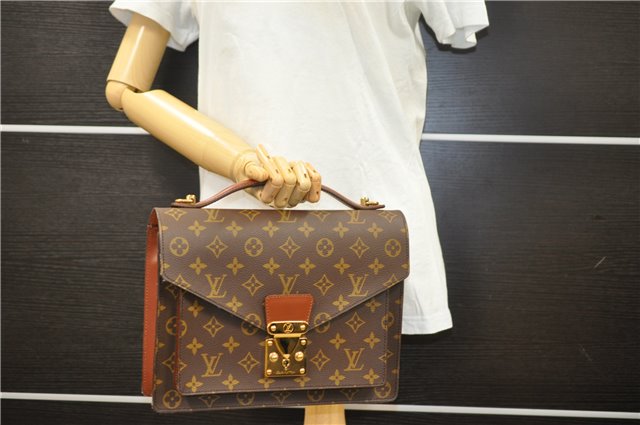 Authentic Louis Vuitton Monogram Monceau 2Way Shoulder Hand Bag M51185 LV 1712D