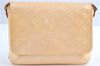 Auth Louis Vuitton Vernis Thompson Street Shoulder Bag Beige M91070 LV 1713C
