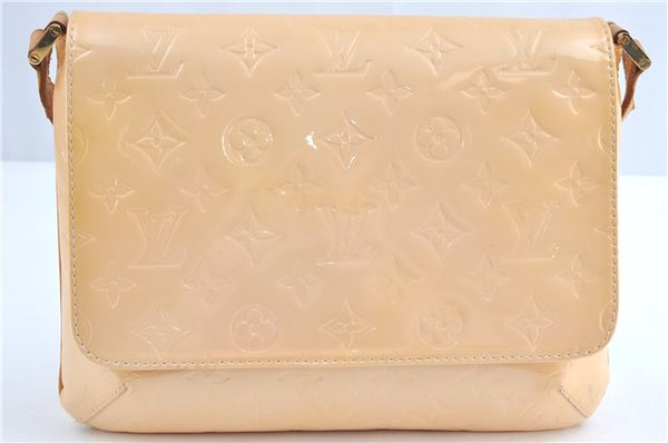 Auth Louis Vuitton Vernis Thompson Street Shoulder Bag Beige M91070 LV 1713C