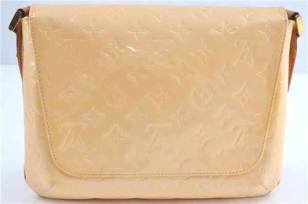 Auth Louis Vuitton Vernis Thompson Street Shoulder Bag Beige M91070 LV 1713C