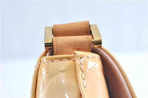 Auth Louis Vuitton Vernis Thompson Street Shoulder Bag Beige M91070 LV 1713C