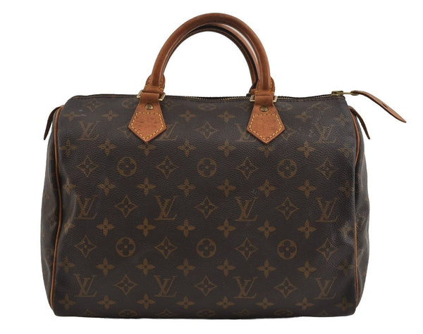 Authentic Louis Vuitton Monogram Speedy 30 Hand Boston Bag M41526 LV 1713I