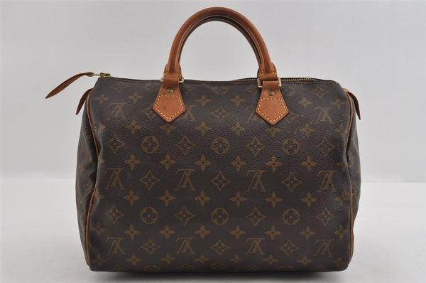 Authentic Louis Vuitton Monogram Speedy 30 Hand Boston Bag M41526 LV 1713I