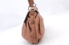 Authentic PRADA Leather Shoulder Hand Bag Brown 1714D