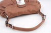 Authentic PRADA Leather Shoulder Hand Bag Brown 1714D