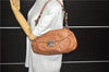 Authentic PRADA Leather Shoulder Hand Bag Brown 1714D