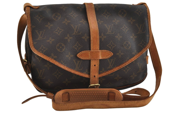 Authentic Louis Vuitton Monogram Saumur 30 Shoulder Cross Bag M42256 LV 1715I