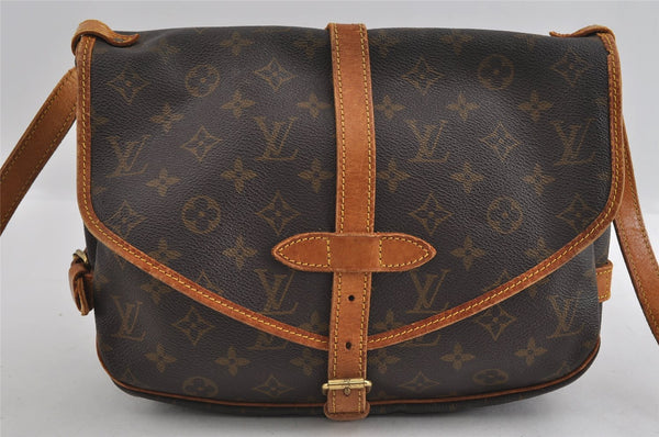 Authentic Louis Vuitton Monogram Saumur 30 Shoulder Cross Bag M42256 LV 1715I
