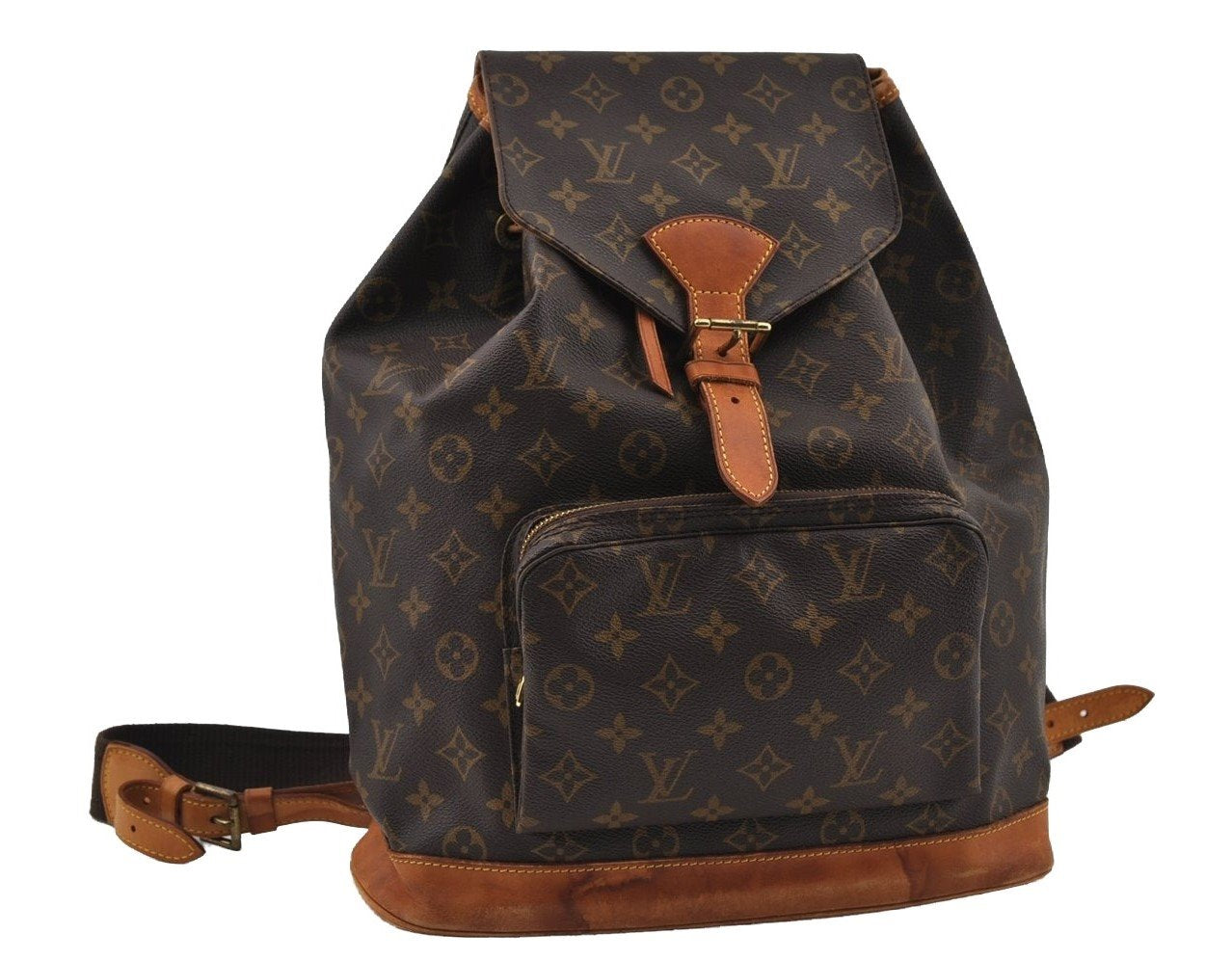 Authentic Louis Vuitton Monogram Montsouris GM Backpack M51135 LV 1716I