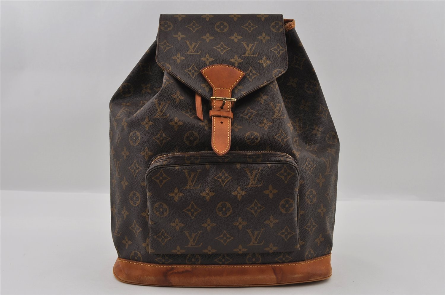 Authentic Louis Vuitton Monogram Montsouris GM Backpack M51135 LV 1716I