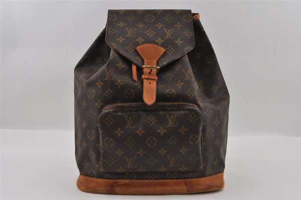 Authentic Louis Vuitton Monogram Montsouris GM Backpack M51135 LV 1716I