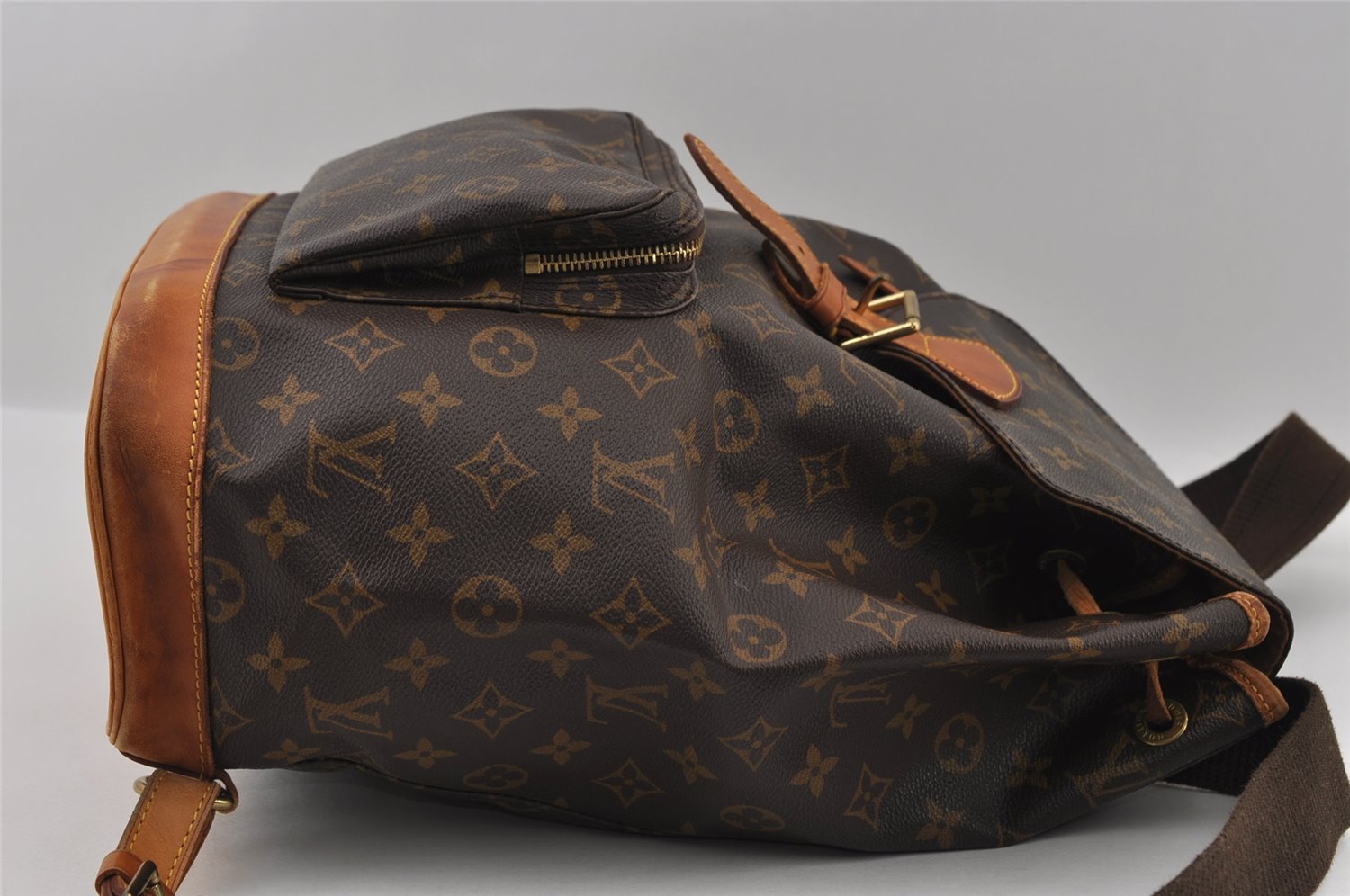 Authentic Louis Vuitton Monogram Montsouris GM Backpack M51135 LV 1716I