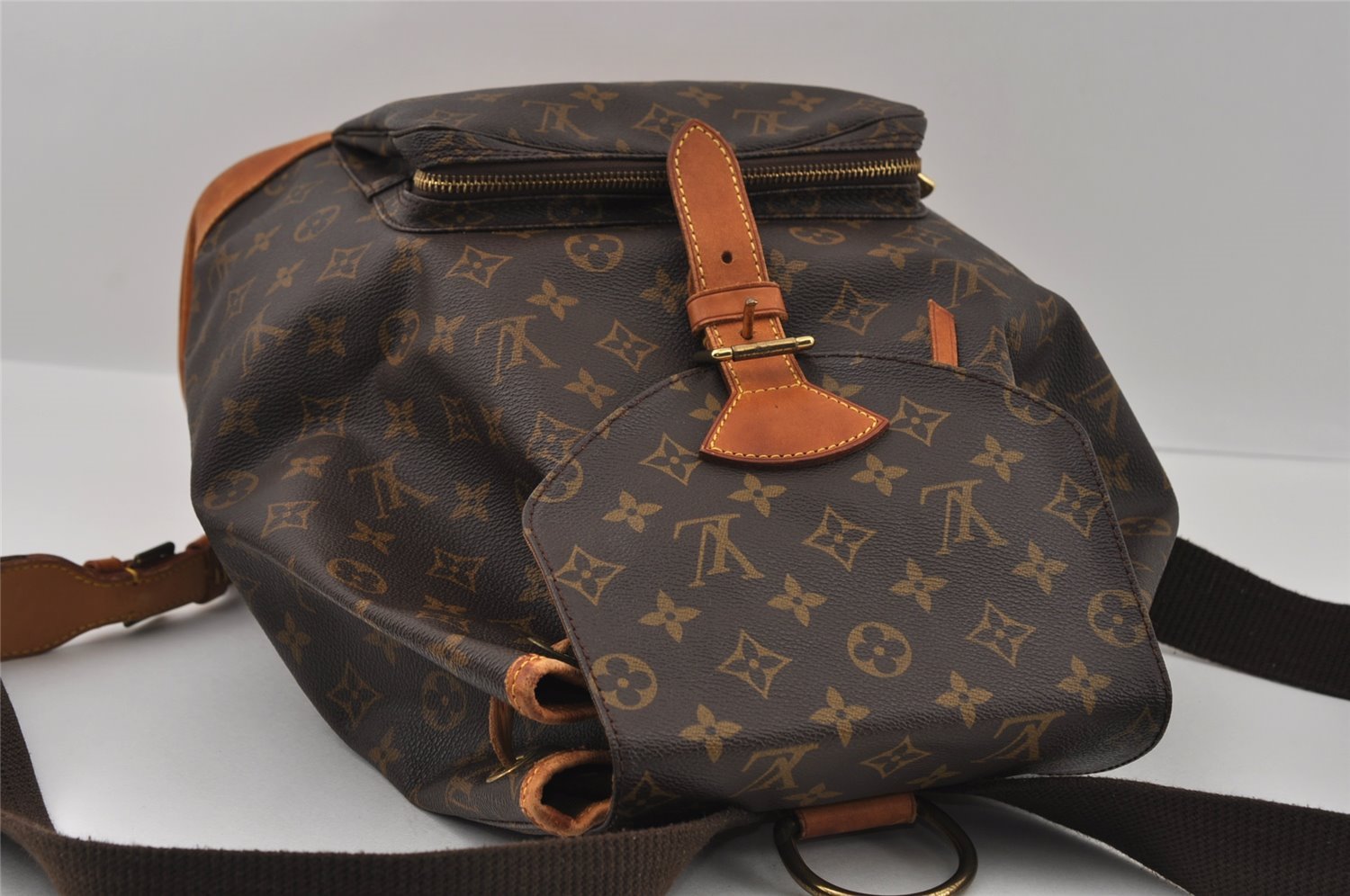Authentic Louis Vuitton Monogram Montsouris GM Backpack M51135 LV 1716I
