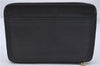 Authentic CHANEL Caviar Skin CC Logo Long Wallet Purse Black 1717D