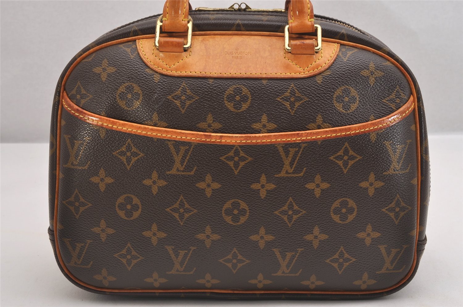 Authentic Louis Vuitton Monogram Trouville Hand Bag Purse M42228 LV 1718I