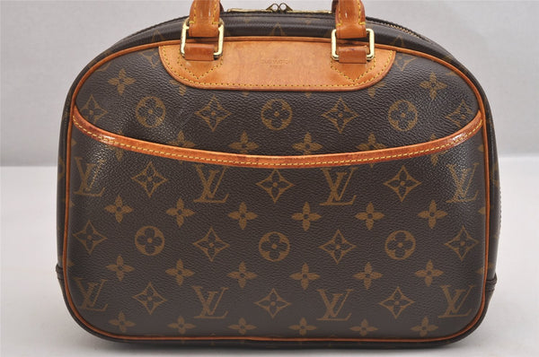 Authentic Louis Vuitton Monogram Trouville Hand Bag Purse M42228 LV 1718I