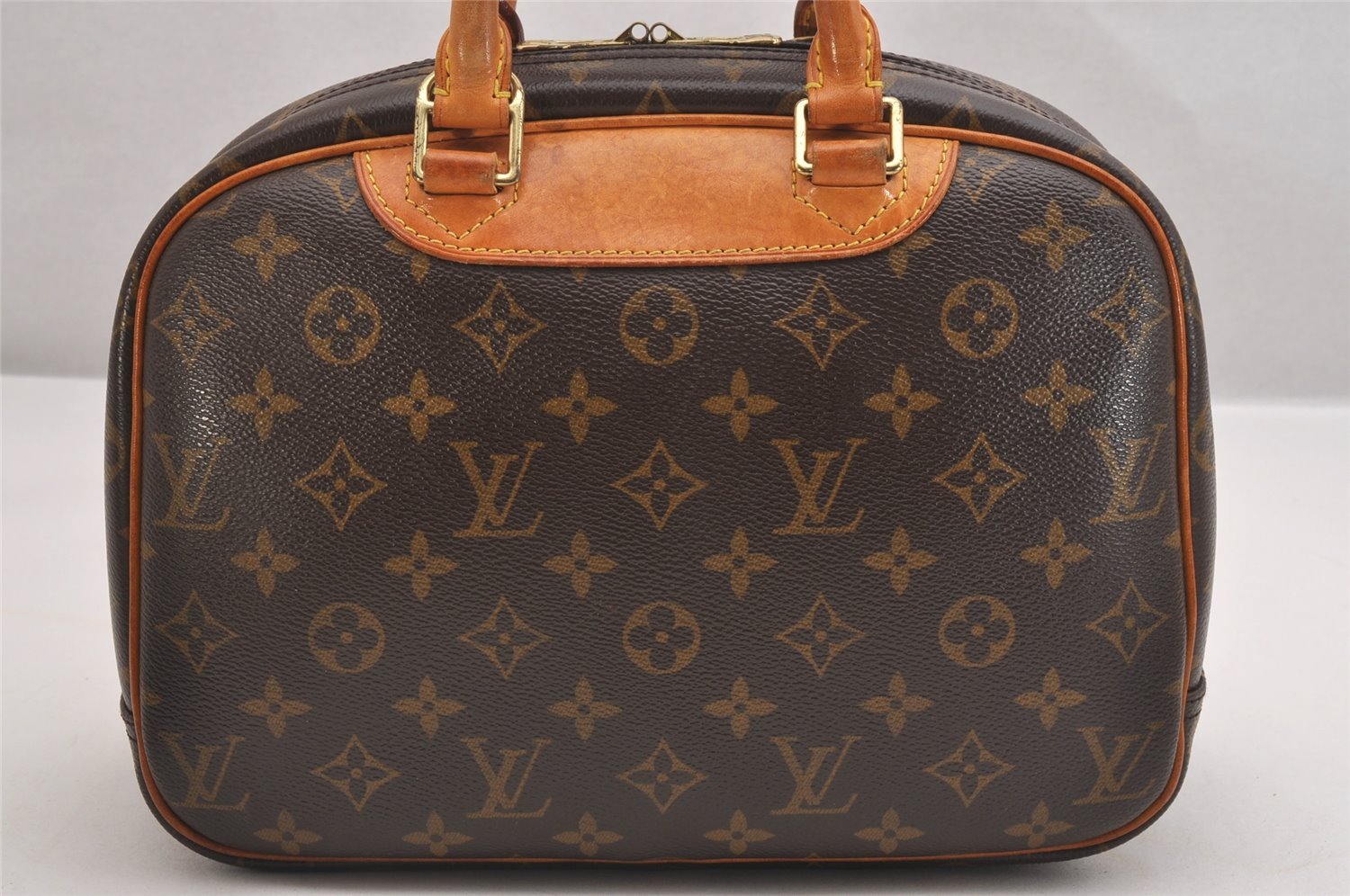 Authentic Louis Vuitton Monogram Trouville Hand Bag Purse M42228 LV 1718I