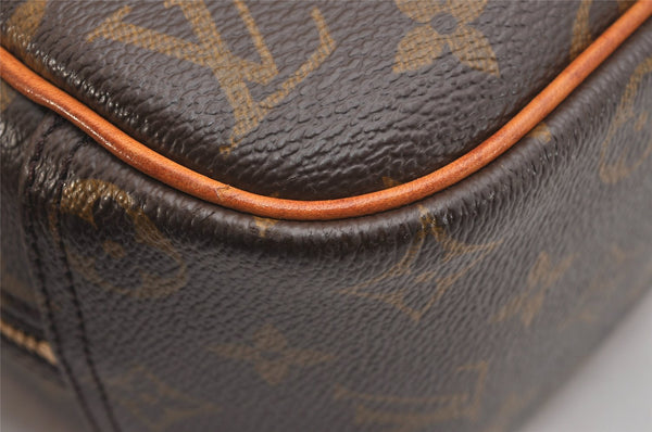 Authentic Louis Vuitton Monogram Trouville Hand Bag Purse M42228 LV 1718I