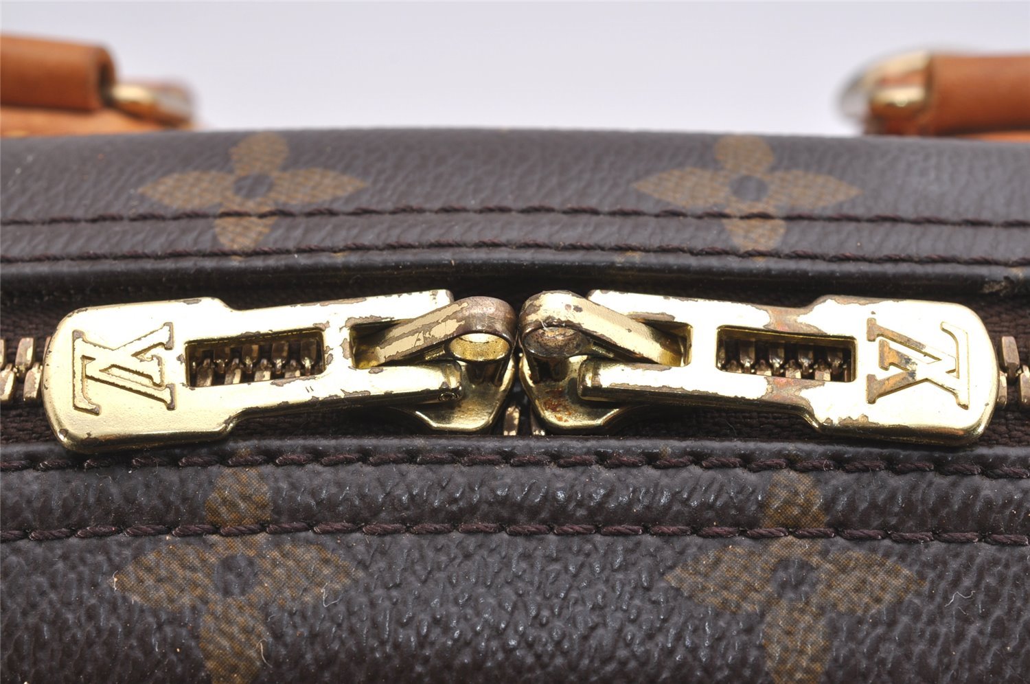 Authentic Louis Vuitton Monogram Trouville Hand Bag Purse M42228 LV 1718I