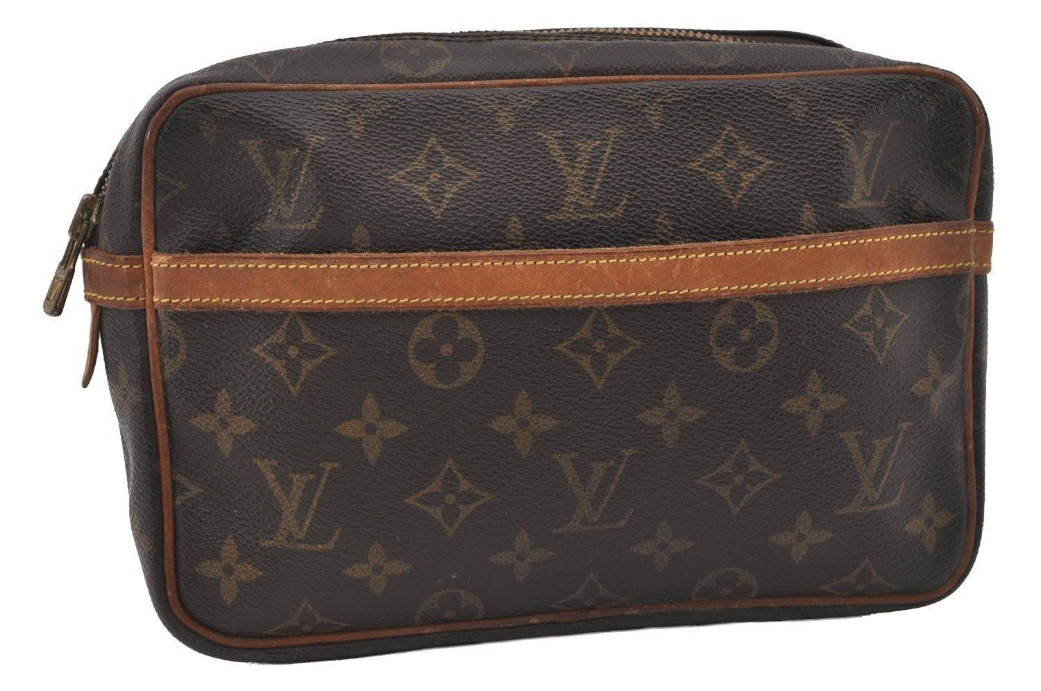 Authentic Louis Vuitton Monogram Compiegne 23 Clutch Hand Bag M51847 LV 1722I