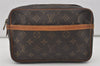 Authentic Louis Vuitton Monogram Compiegne 23 Clutch Hand Bag M51847 LV 1722I