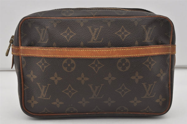 Authentic Louis Vuitton Monogram Compiegne 23 Clutch Hand Bag M51847 LV 1722I