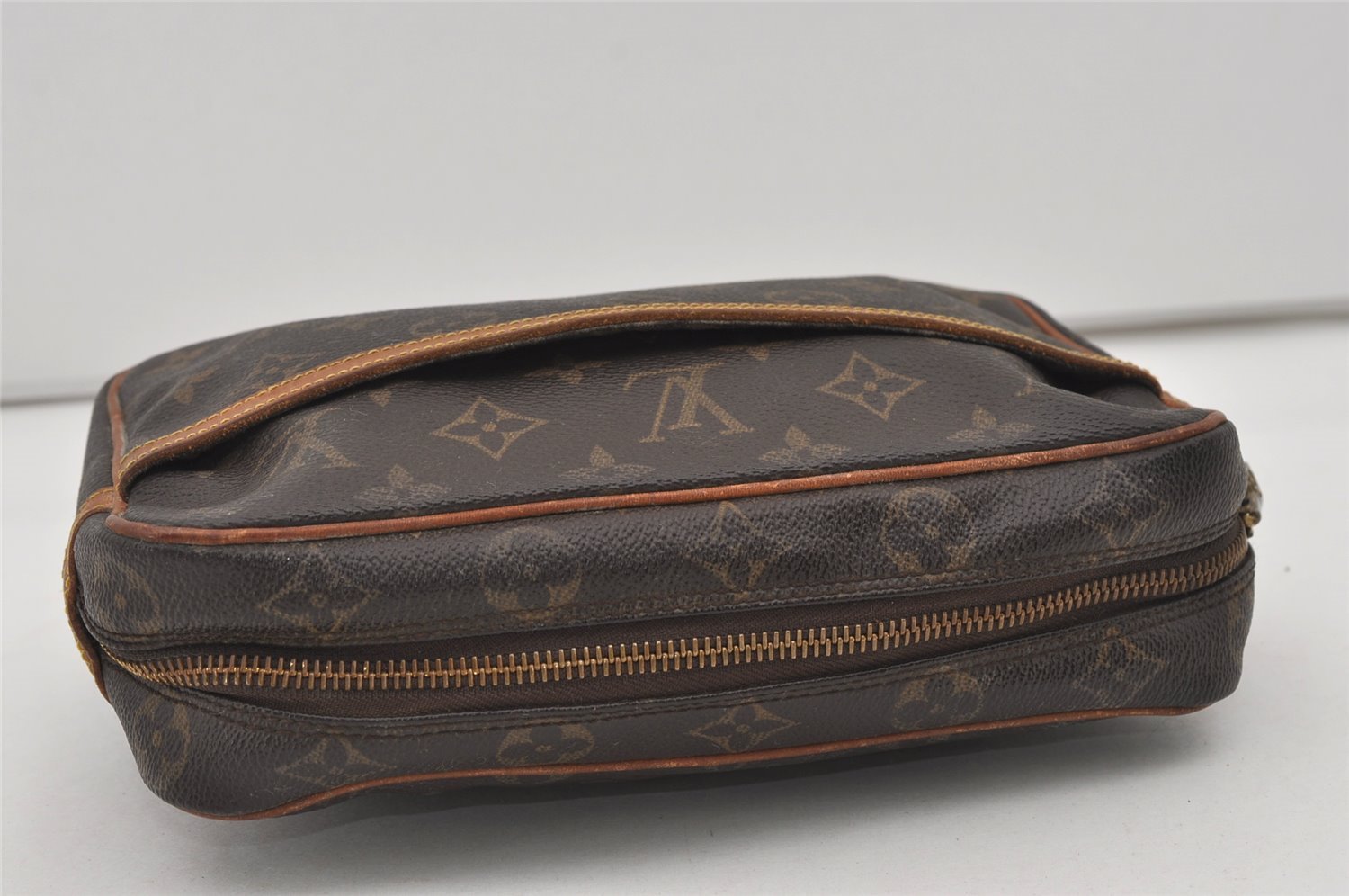 Authentic Louis Vuitton Monogram Compiegne 23 Clutch Hand Bag M51847 LV 1722I