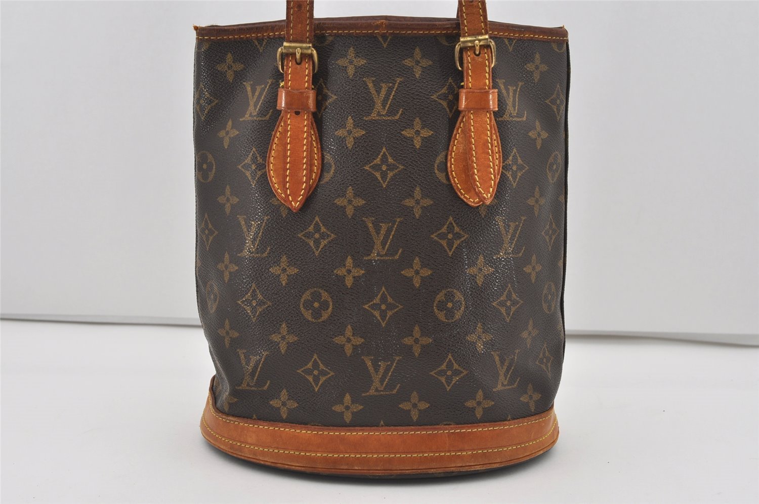Authentic Louis Vuitton Monogram Bucket PM Shoulder Tote Bag M42238 LV 1724I