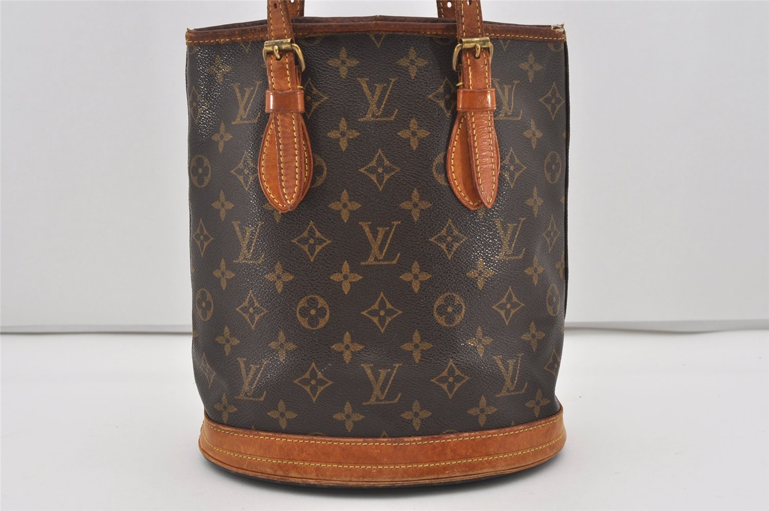 Authentic Louis Vuitton Monogram Bucket PM Shoulder Tote Bag M42238 LV 1724I