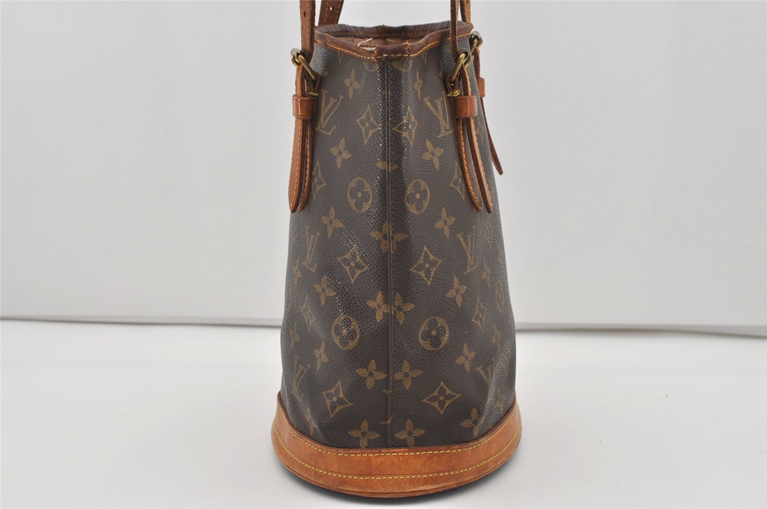 Authentic Louis Vuitton Monogram Bucket PM Shoulder Tote Bag M42238 LV 1724I