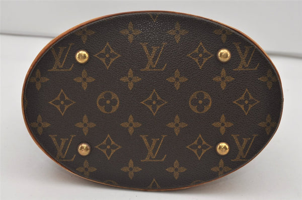 Authentic Louis Vuitton Monogram Bucket PM Shoulder Tote Bag M42238 LV 1724I
