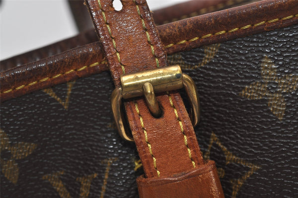 Authentic Louis Vuitton Monogram Bucket PM Shoulder Tote Bag M42238 LV 1724I