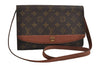 Authentic Louis Vuitton Monogram Bordeaux M51798 2Way Shoulder Clutch Bag 1725I