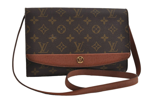 Authentic Louis Vuitton Monogram Bordeaux M51798 2Way Shoulder Clutch Bag 1725I