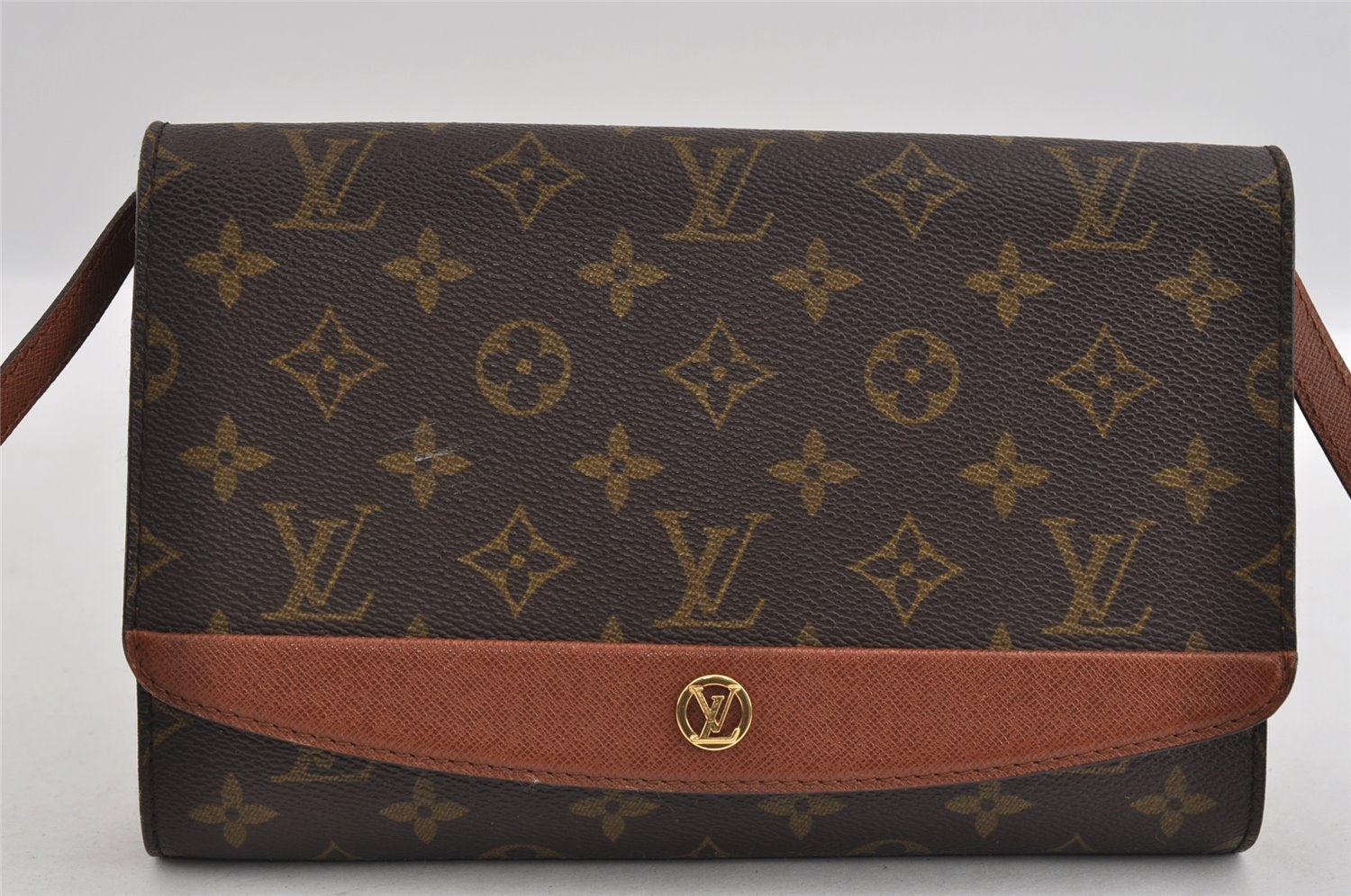 Authentic Louis Vuitton Monogram Bordeaux M51798 2Way Shoulder Clutch Bag 1725I