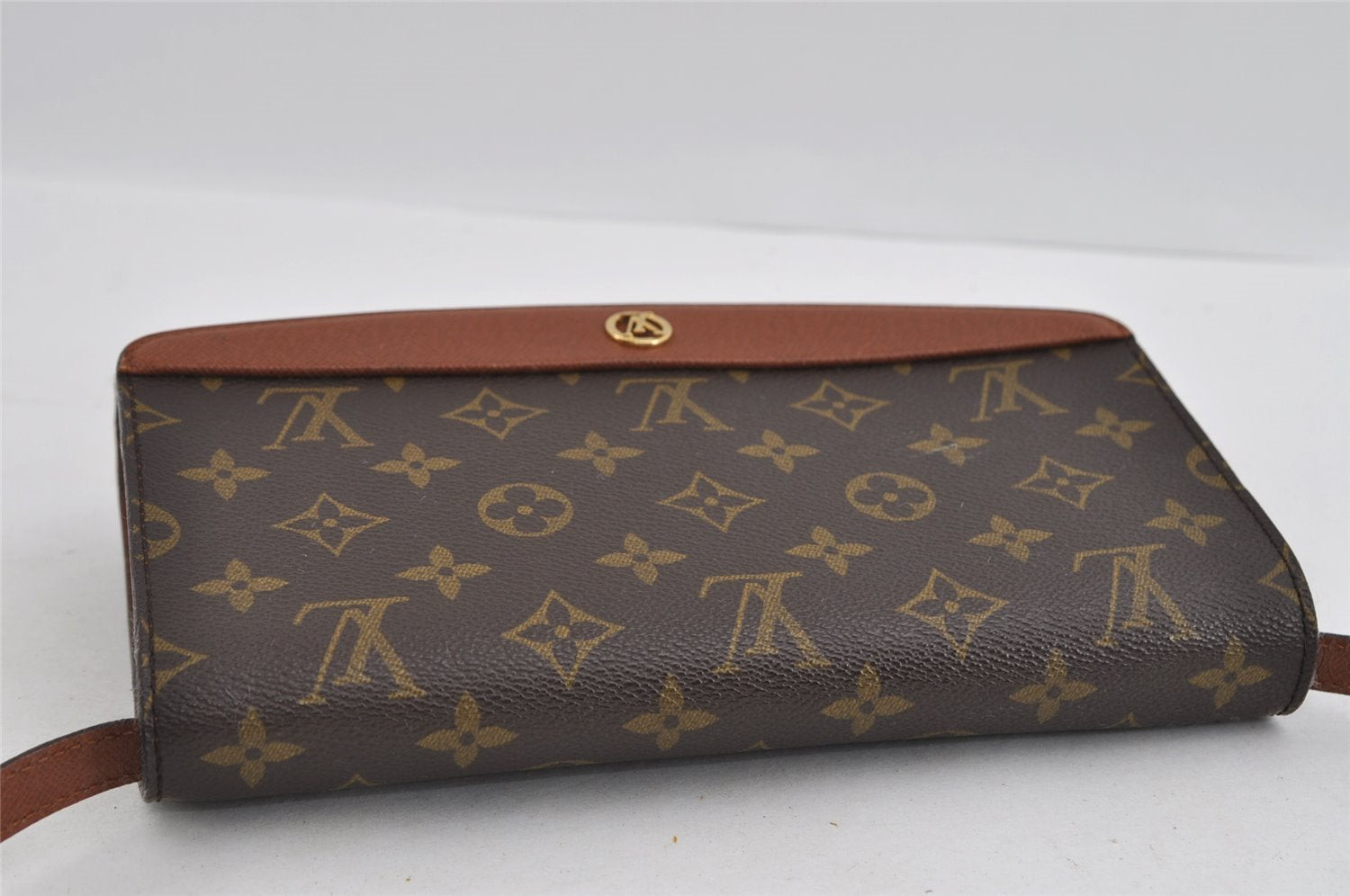 Authentic Louis Vuitton Monogram Bordeaux M51798 2Way Shoulder Clutch Bag 1725I