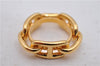 Authentic HERMES Scarf Ring Chaine dAncre Gold 1726D