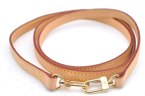 Authentic Louis Vuitton Leather Shoulder Strap Beige Size 114cm 44.9" LV 1726E