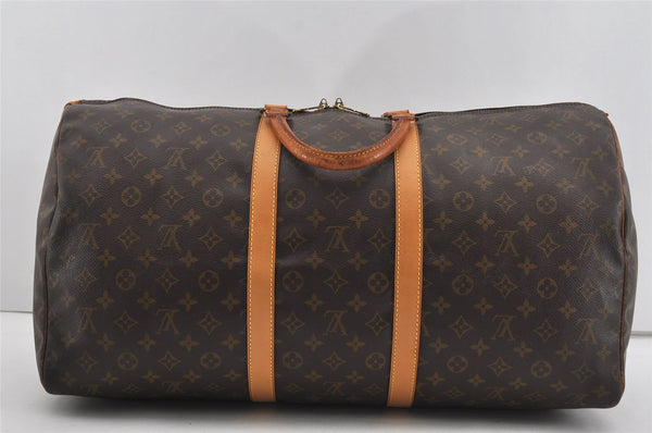 Authentic Louis Vuitton Monogram Keepall 55 Travel Boston Bag M41424 LV 1727I