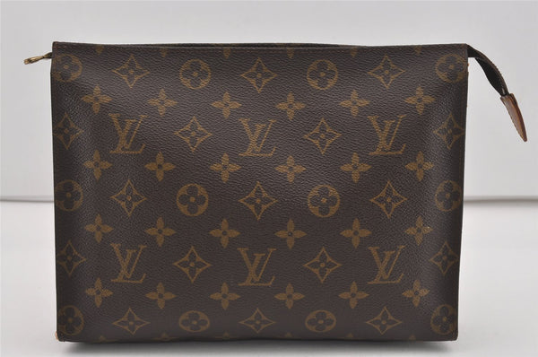 Auth Louis Vuitton Monogram Poche Toilette 26 Cosmetics Pouch Old Model LV 1728I