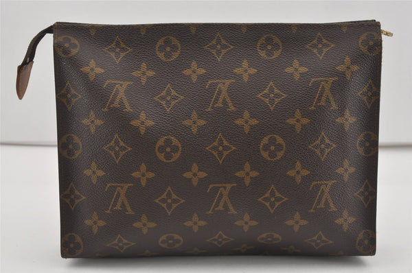 Auth Louis Vuitton Monogram Poche Toilette 26 Cosmetics Pouch Old Model LV 1728I