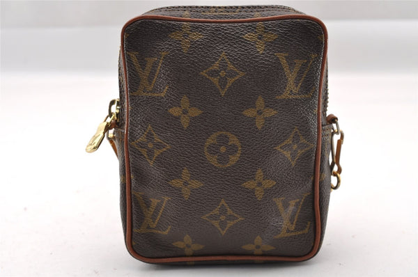 Auth Louis Vuitton Monogram Mini Poche Danube Shoulder Cross Bag Old Model 1729I