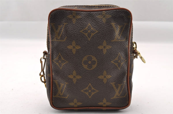 Auth Louis Vuitton Monogram Mini Poche Danube Shoulder Cross Bag Old Model 1729I
